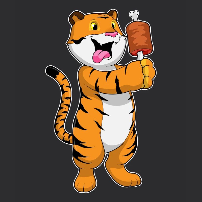 Tiger mit Fleisch