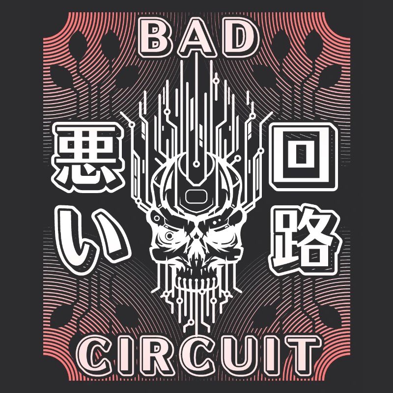 Circuit, Computer Board, Skull Saying