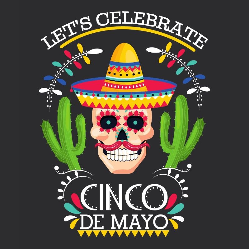 Cinco-De-Mayo, Mexikanischer Feiertag mitTotenkopf