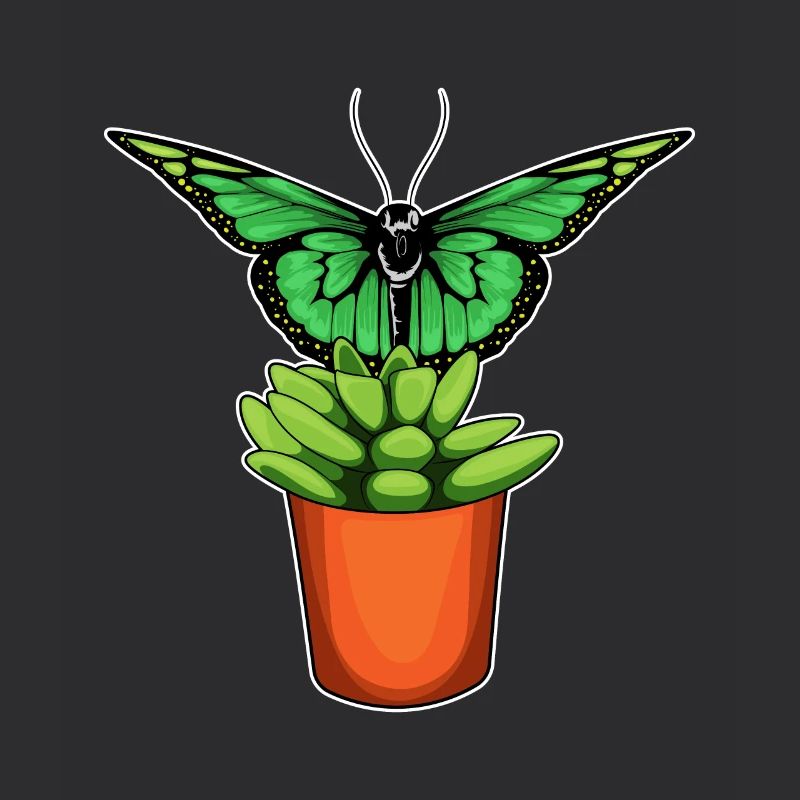 Fleur de pot de fleurs papillon