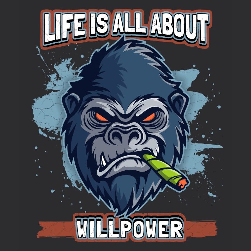Funny Comic Gorilla Monkey with Joint, Monkey Saying