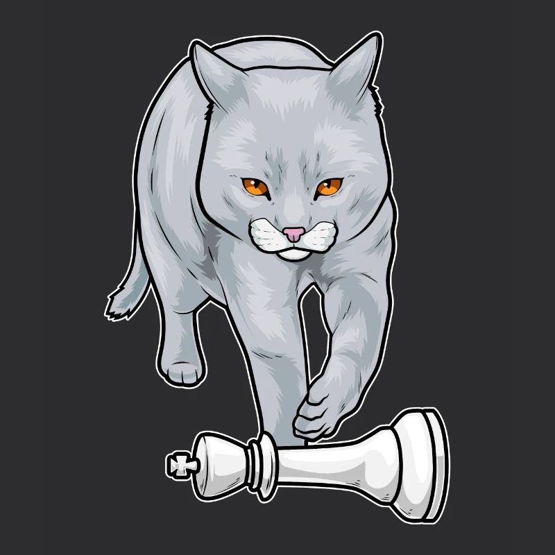 Katze Schachfigur König Schach