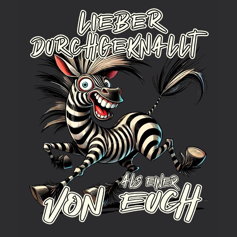 Zebra Lieber durchgeknallt als einer von euch