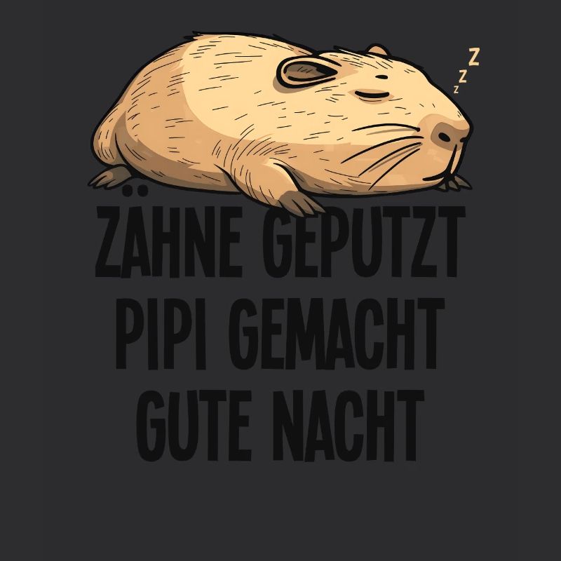 Capybara Teeth Brushed Good Night Pajamas Gift