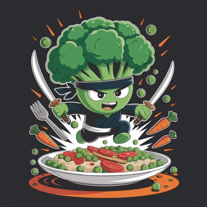 Broccoli Ninja Attack - Drôle de guerrier végétal
