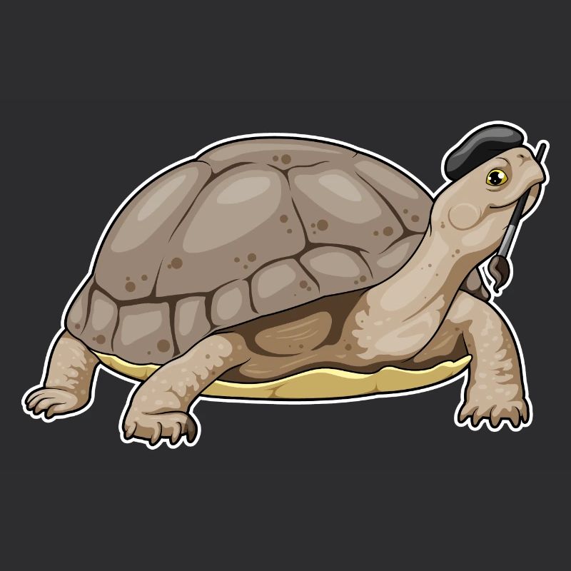 Schildkröte Maler Pinsel
