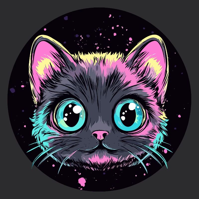 Neon Cat Pop Art