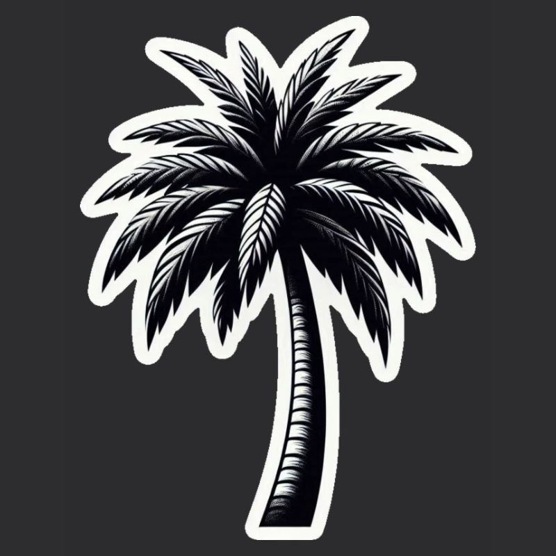 Palmier noir blanc