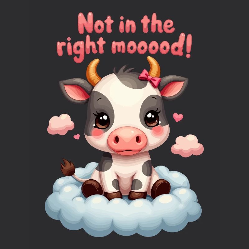 Vache douce et triste pas de bonne humeur