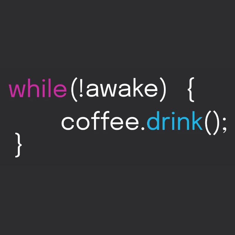 Lustiges Kaffee- und Coding-Programmierer-Design
