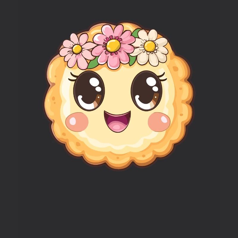 Fortune cookie with flowers