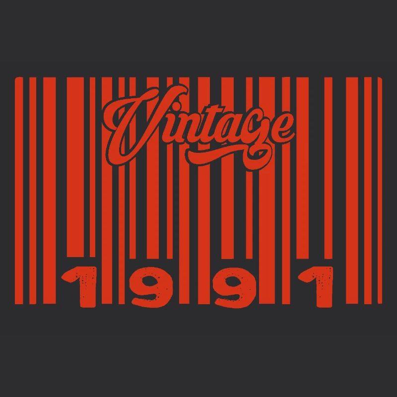 Vintage 191 Born In 191 34 Years Bar Code Birthday