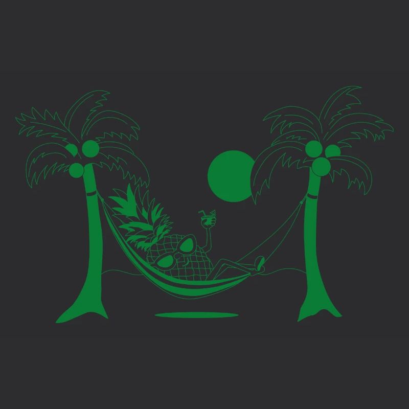 À la plage - Vert