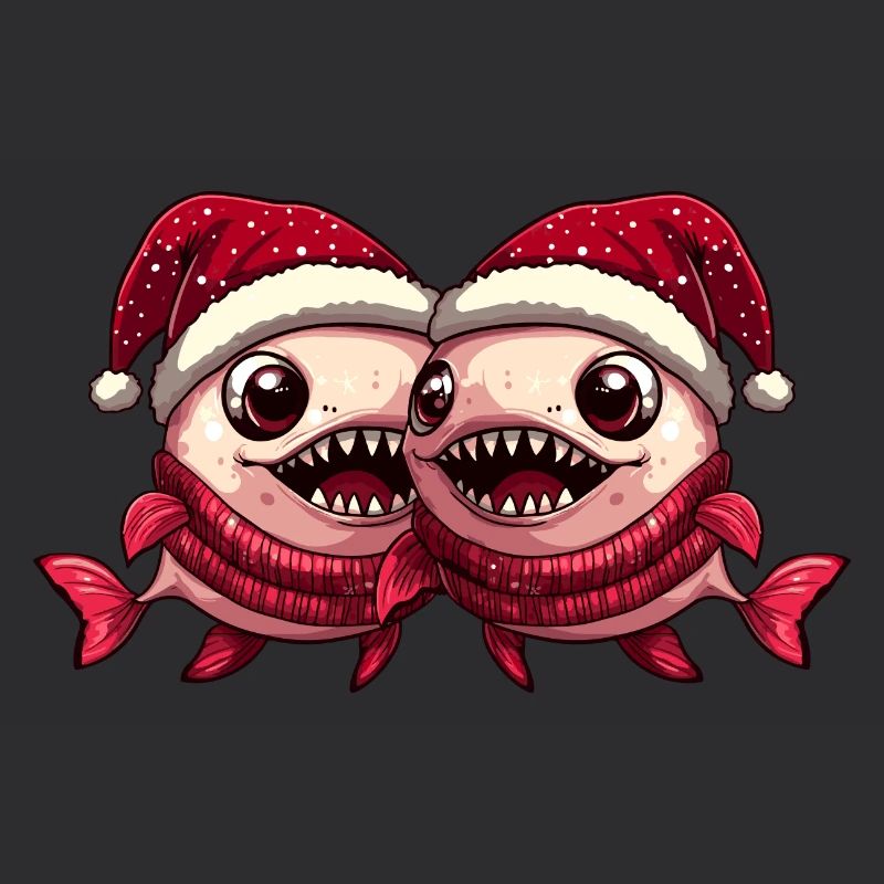 Équipe de Noël du poisson piranha
