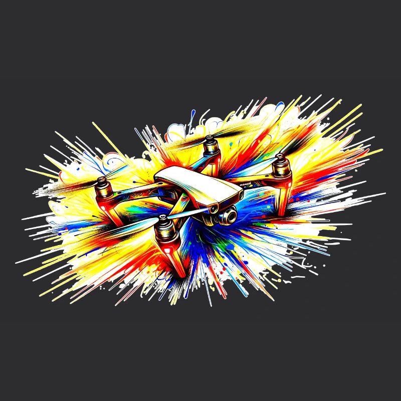 Multicopter, also called drone - color splash!