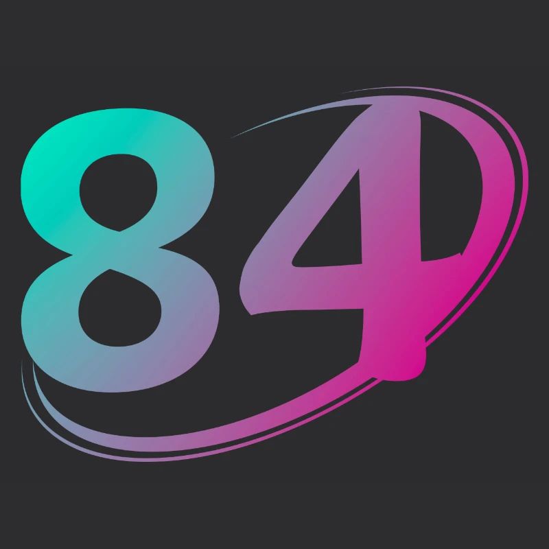 Numéro 84 multicolore