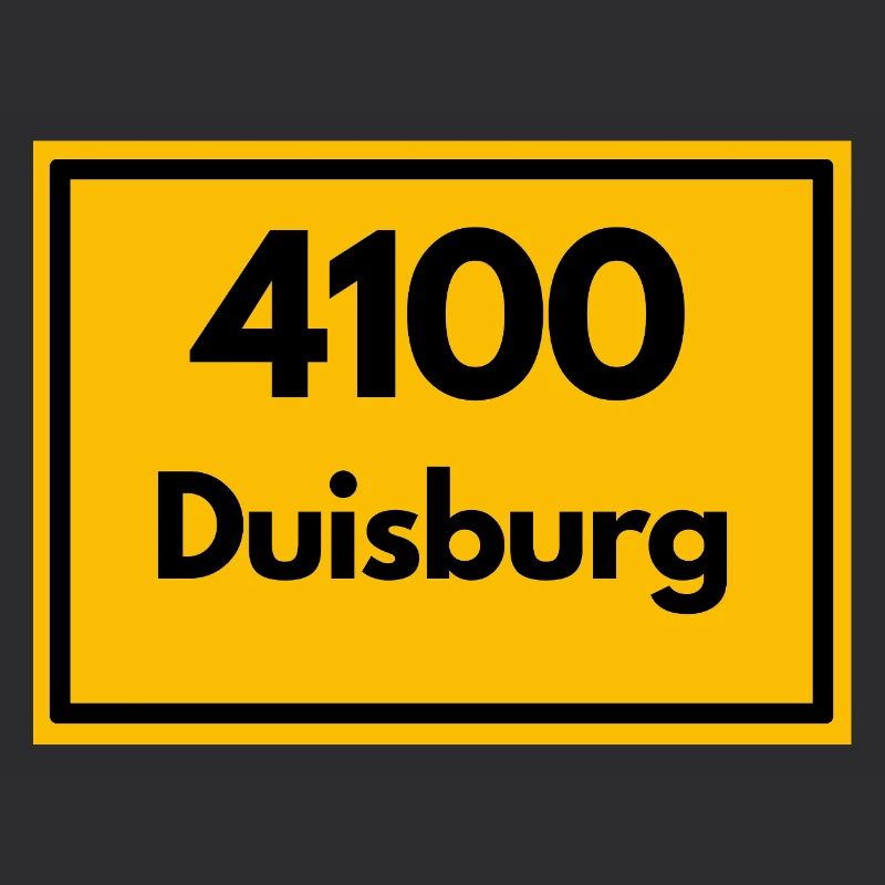 Panneau de lieu - puis rétro ancien code postal 4100 DUISBURG