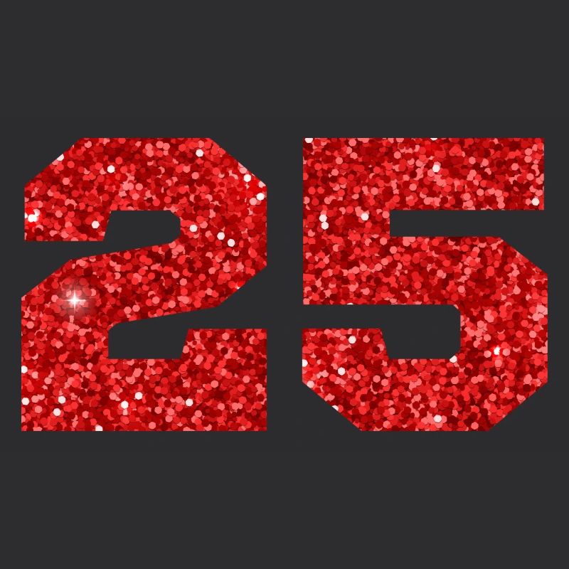 Nummer 25 Roter Glitzer - 25-jähriges Jubiläum