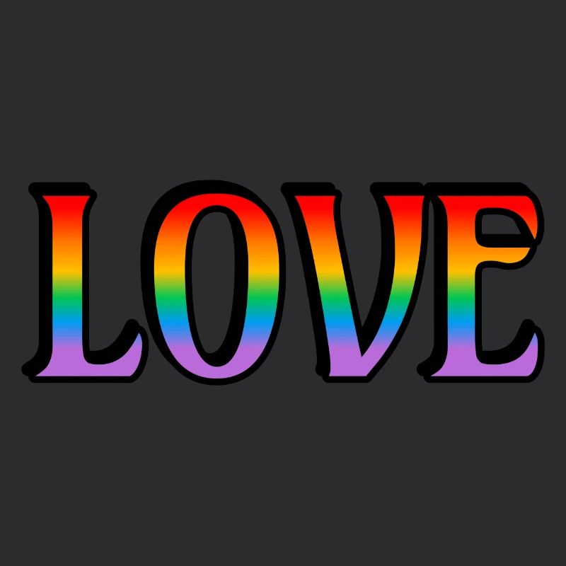 Retro Regenbogen Liebe