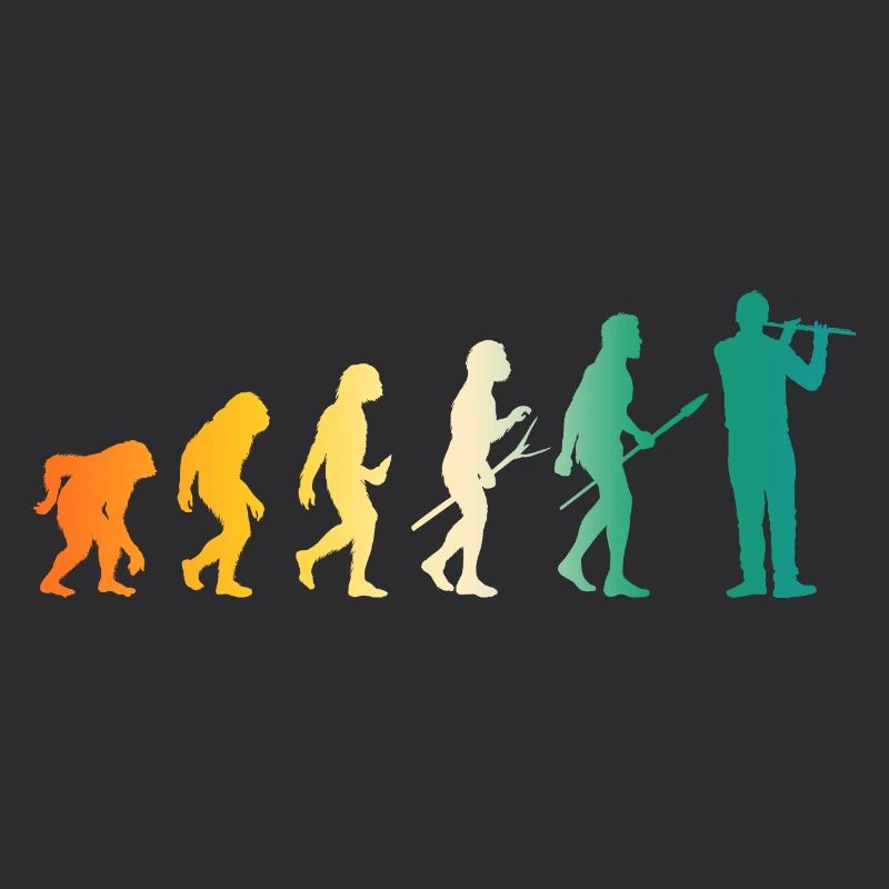 Flötist Evolution Querflöte