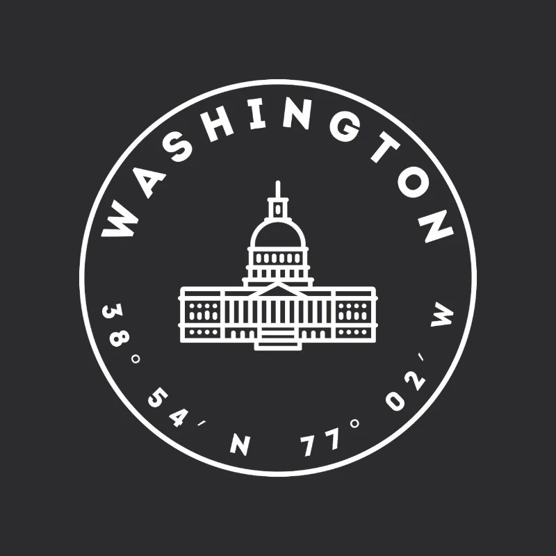 Washington DC avec le Capitole et les coordonnées
