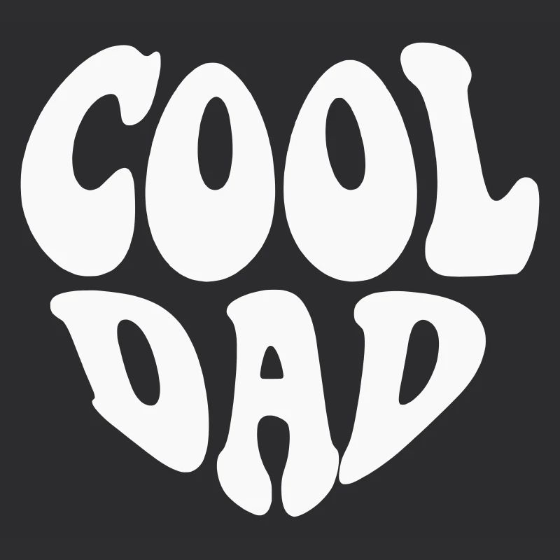 Cool Dad Heart Logo – Anpassbare Farbe