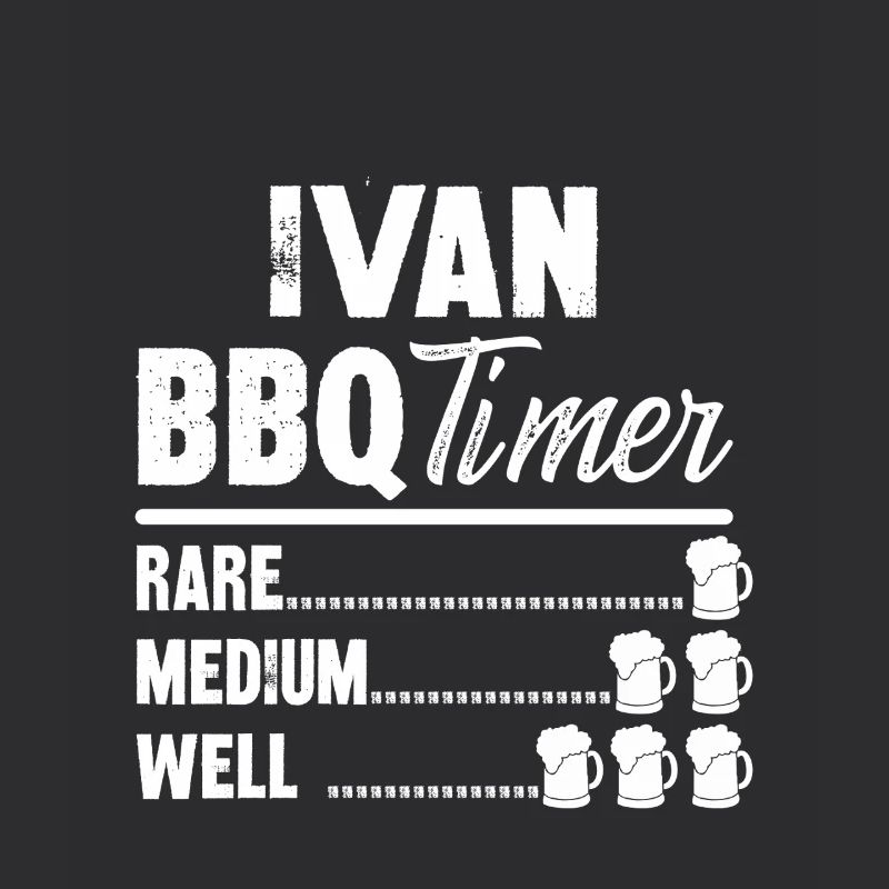 ivan bbq timer- Grill Geschenke Bier Tshirt
