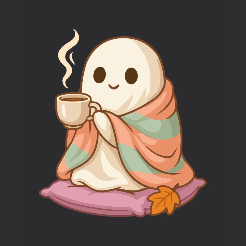 Cute Cozy Ghost Halloween Design