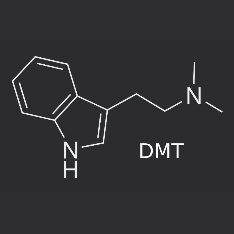 Molécule DMT - blanche avec nom