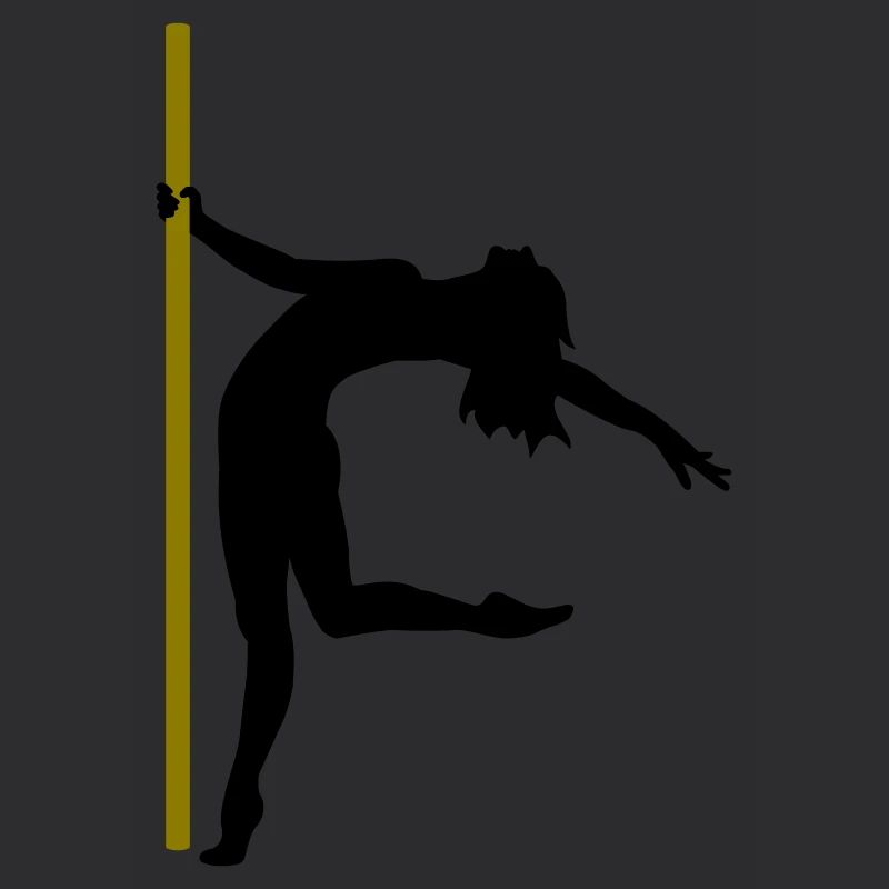 La silhouette d’une danseuse de pole dance