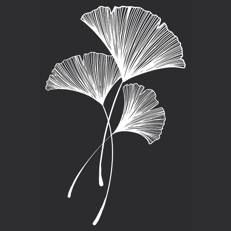 Minimalist Ginkgo Leaf Botanical Design