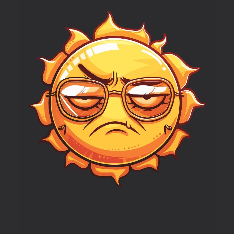 Genervte Sonne Mit Cooler Brille