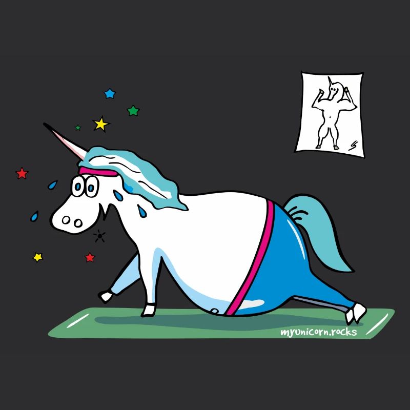 "Fluffy" fat unicorn - mopsiges Einhorn