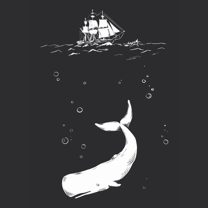 Moby Dick mit Schiff