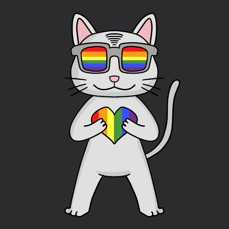 LGBT Katze Devon Rex Regenbogen
