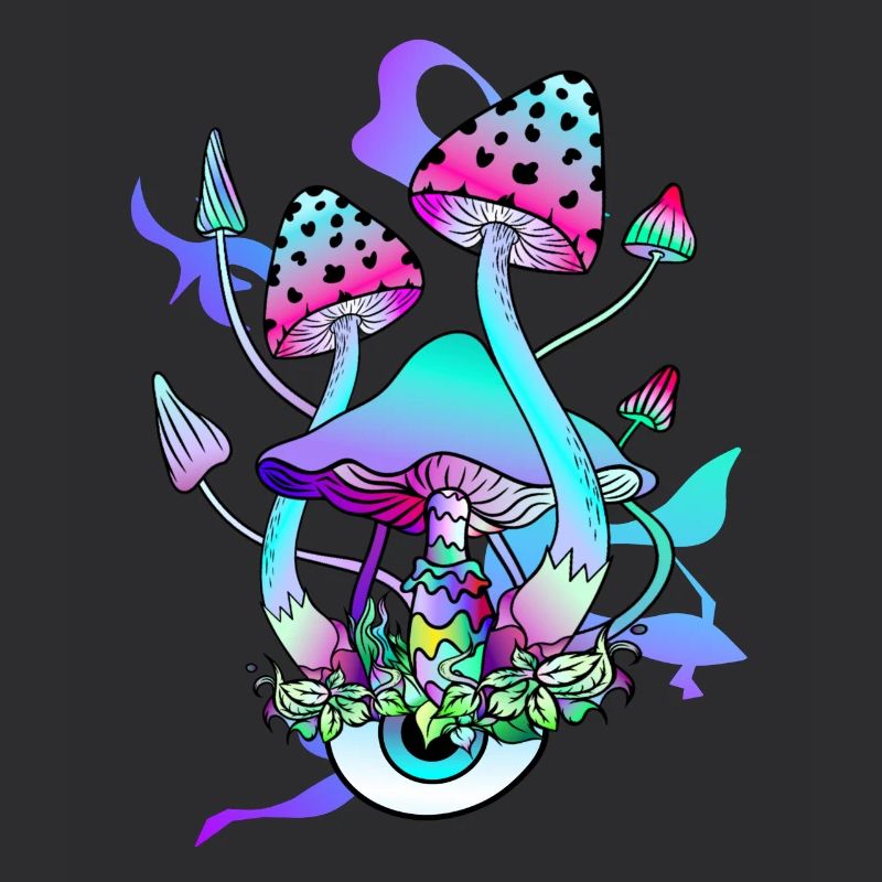 Trippy Hippie Psychedelic Mushroom
