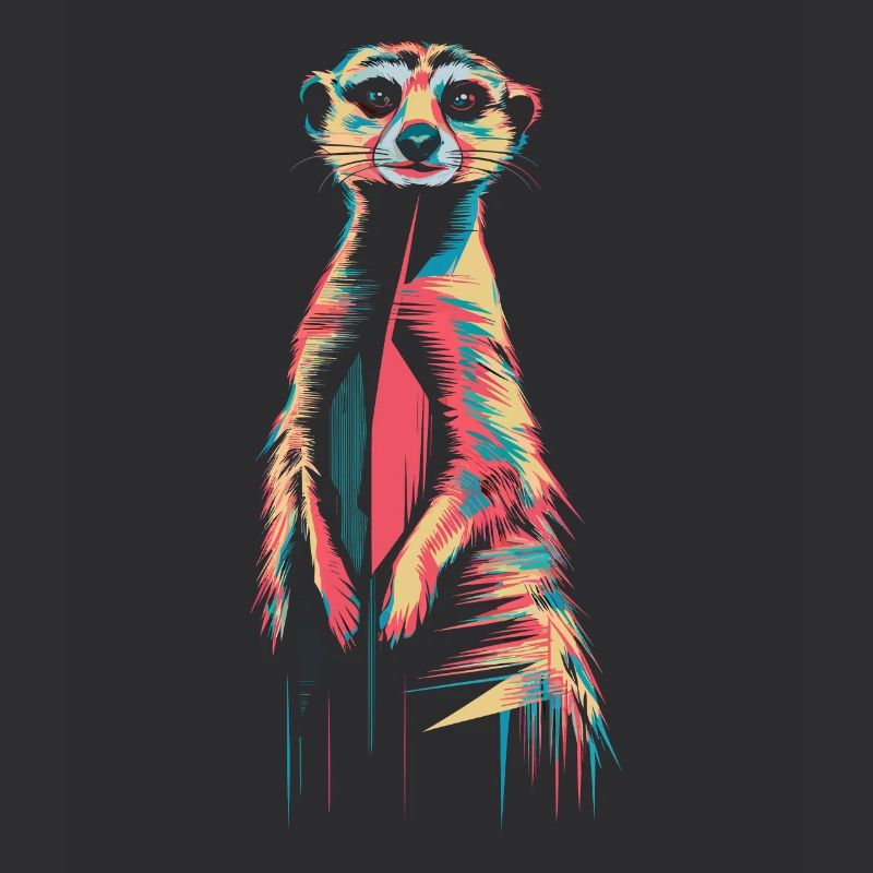 Farbenfrohes Erdmännchen Kunstwerk