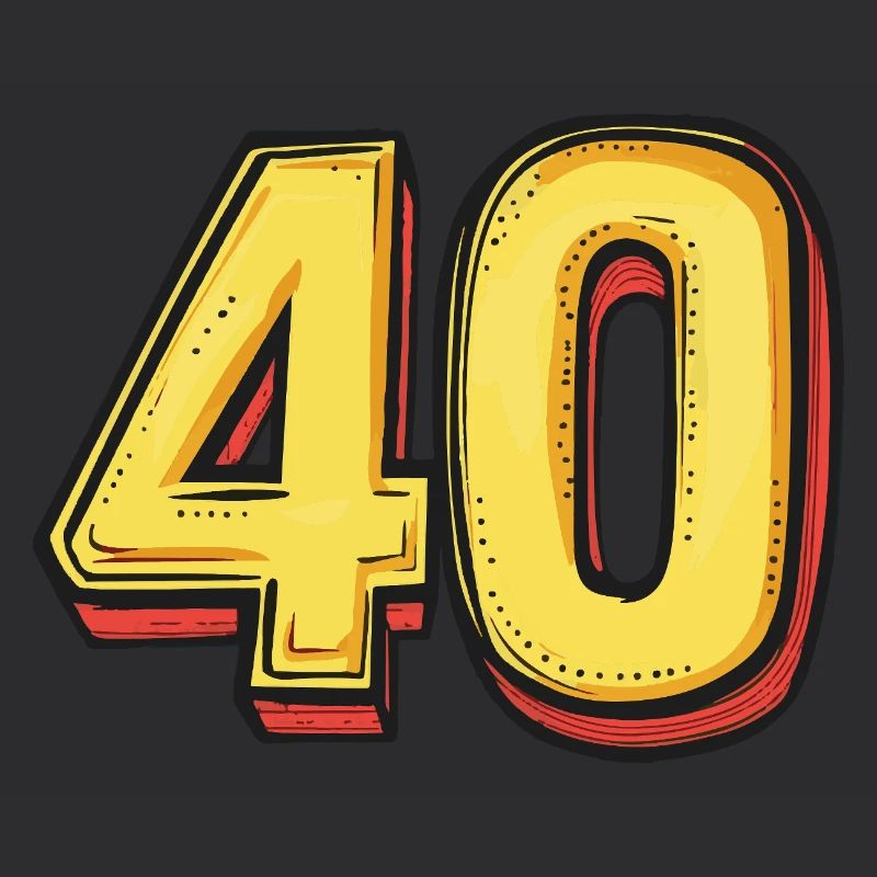 40 Zahl Comic