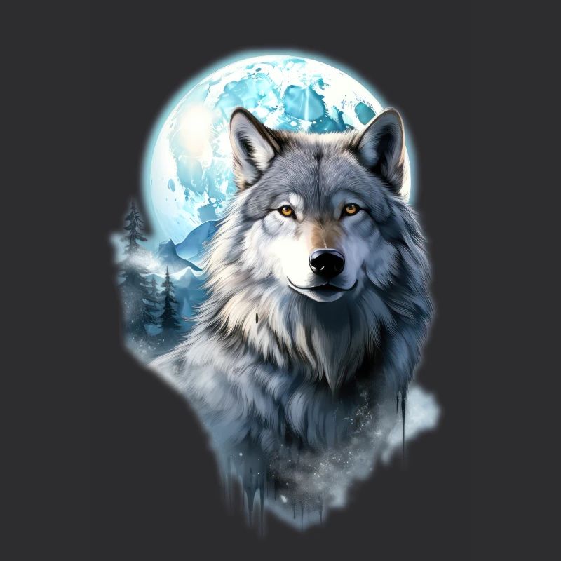 Wolf Mond Wald