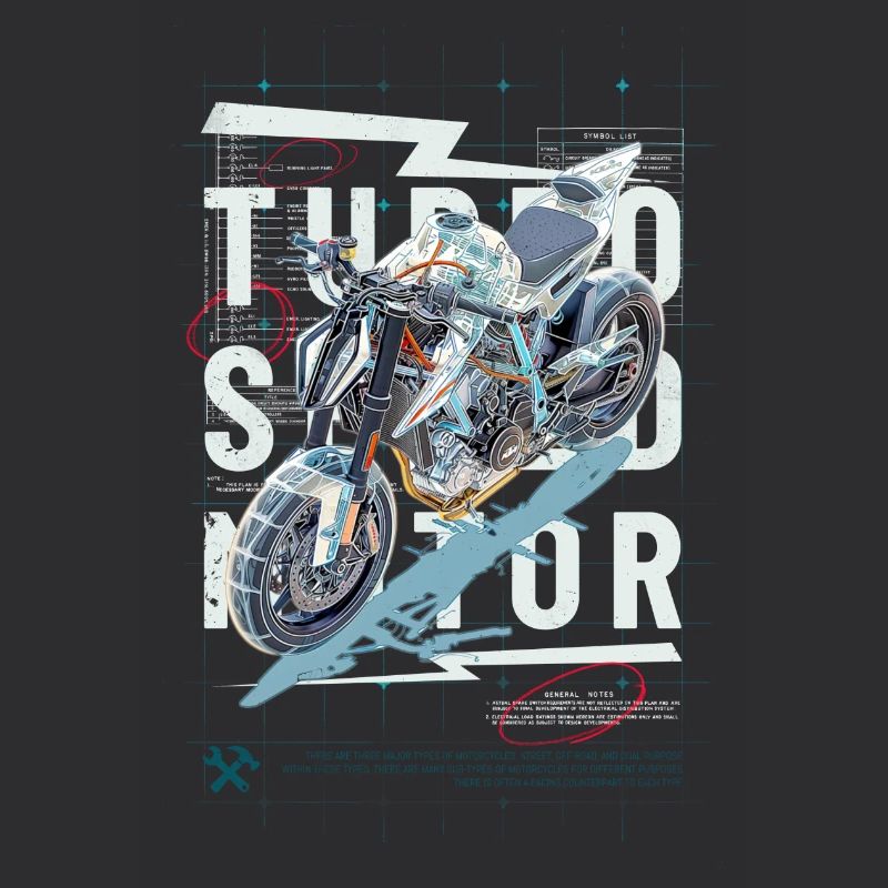 Motorcycle Technical Drawing