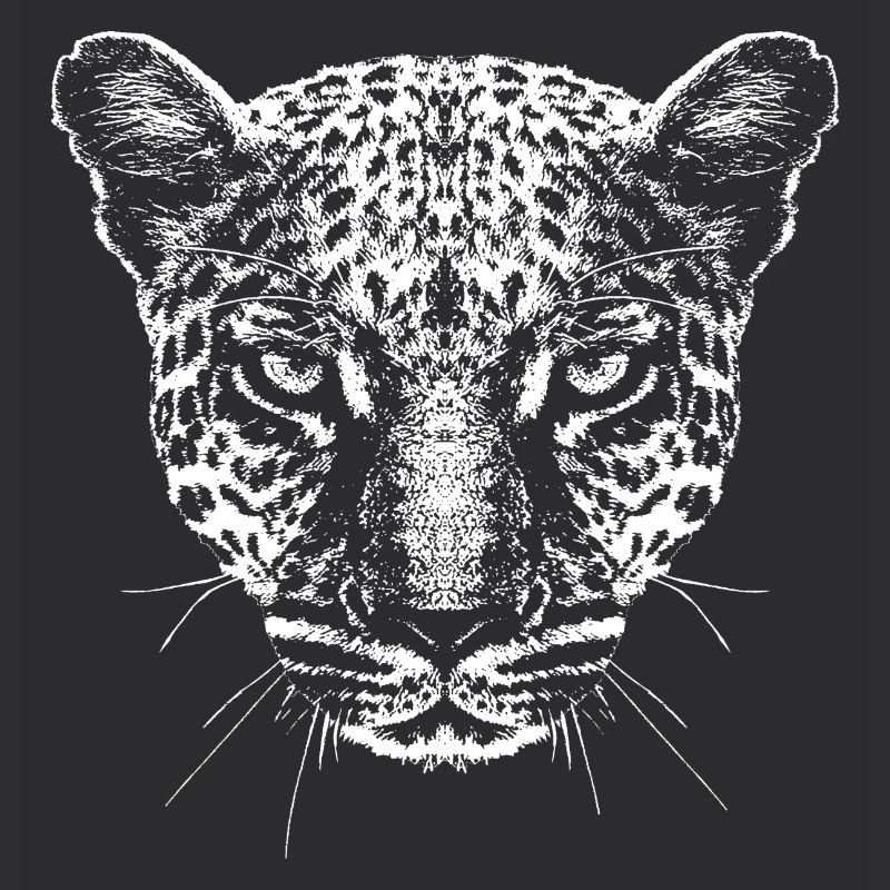 Leopard / Head / Graphic / White
