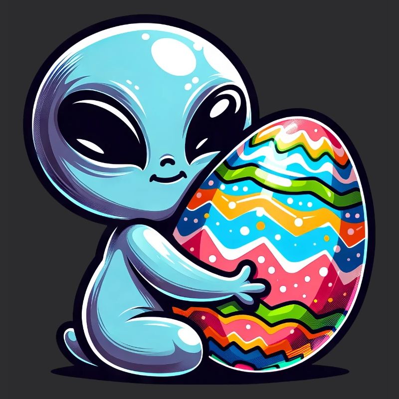 Easter Alien Hug & Egg Love