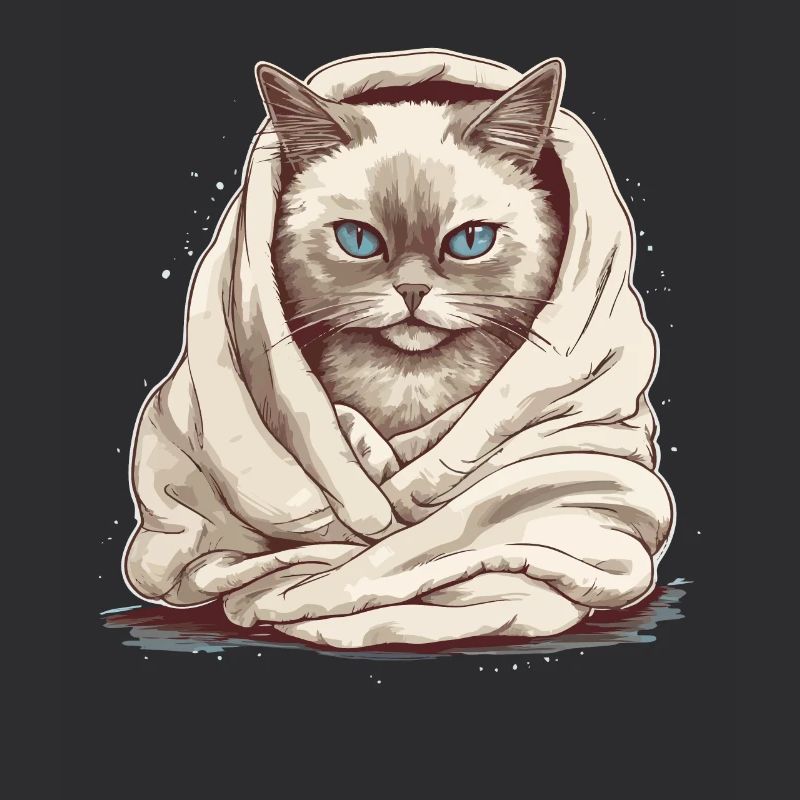 Katze in einer Decke