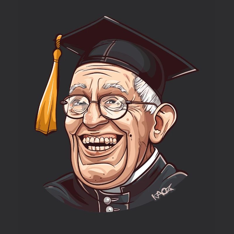 Alter Knacker Opa: Bildung Abschlussfeier Hut