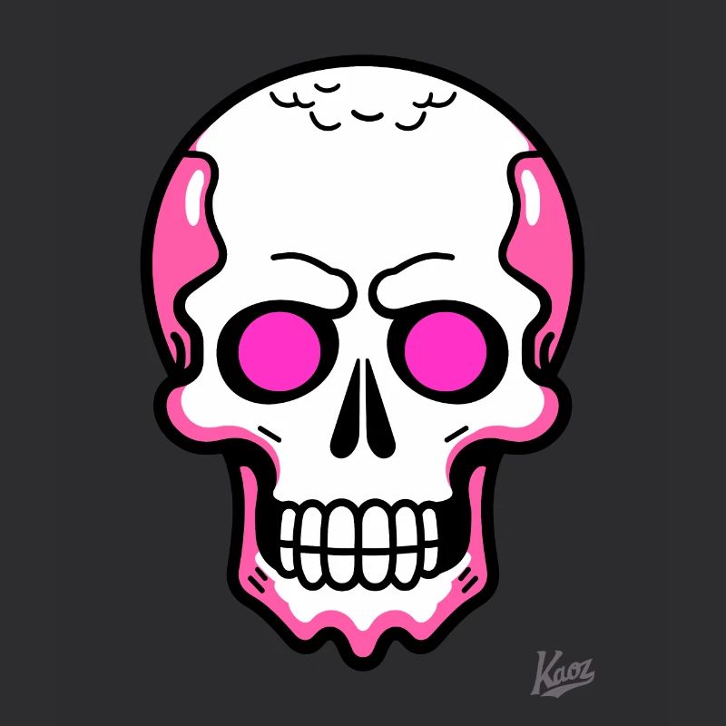 Einfach ein cooler Cartoon-Totenkopf-Schädel