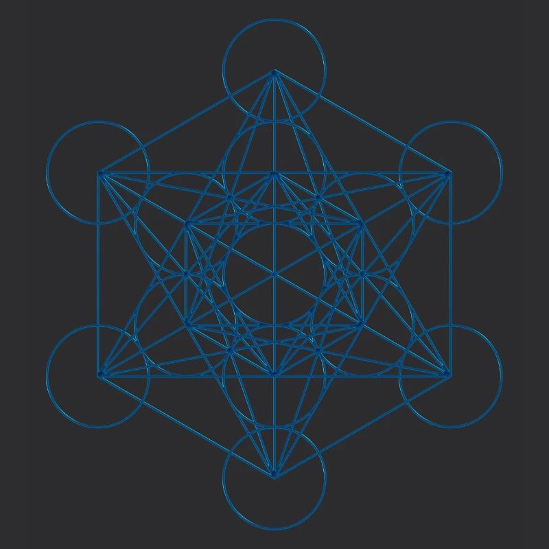 Metatron's Cube - blue