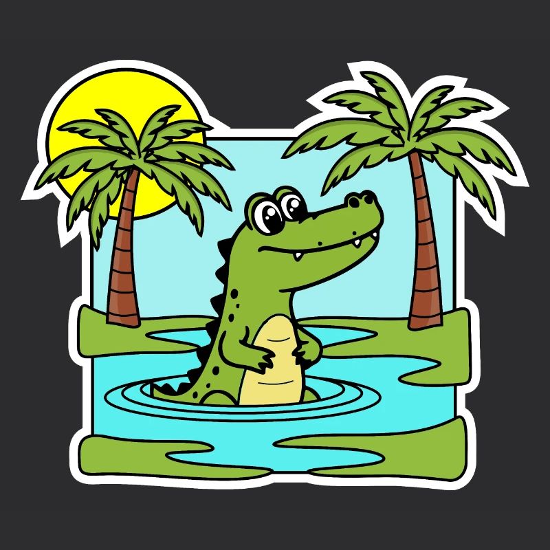 Ist das ein Krokodil oder ein Alligator im Sumpf?