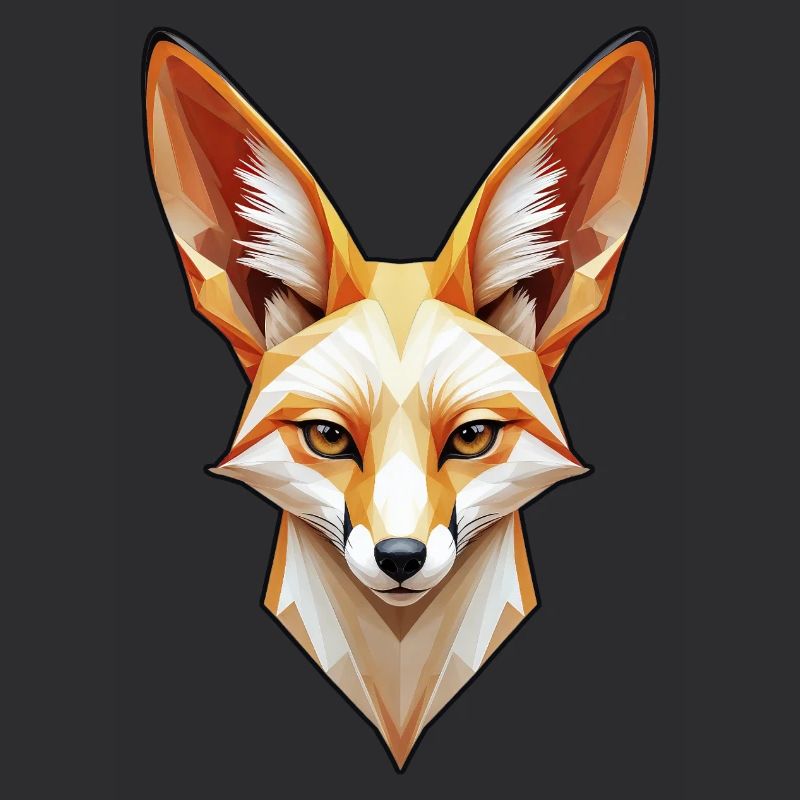 Fennec-Kopf in Farbe