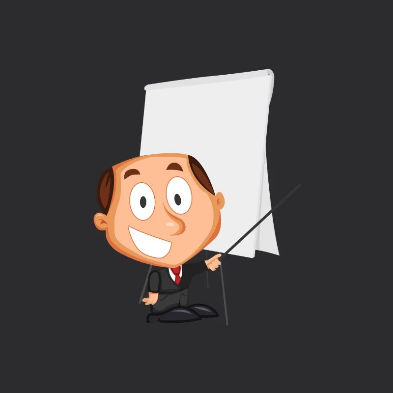 Lecturer uses flipchart, gift idea