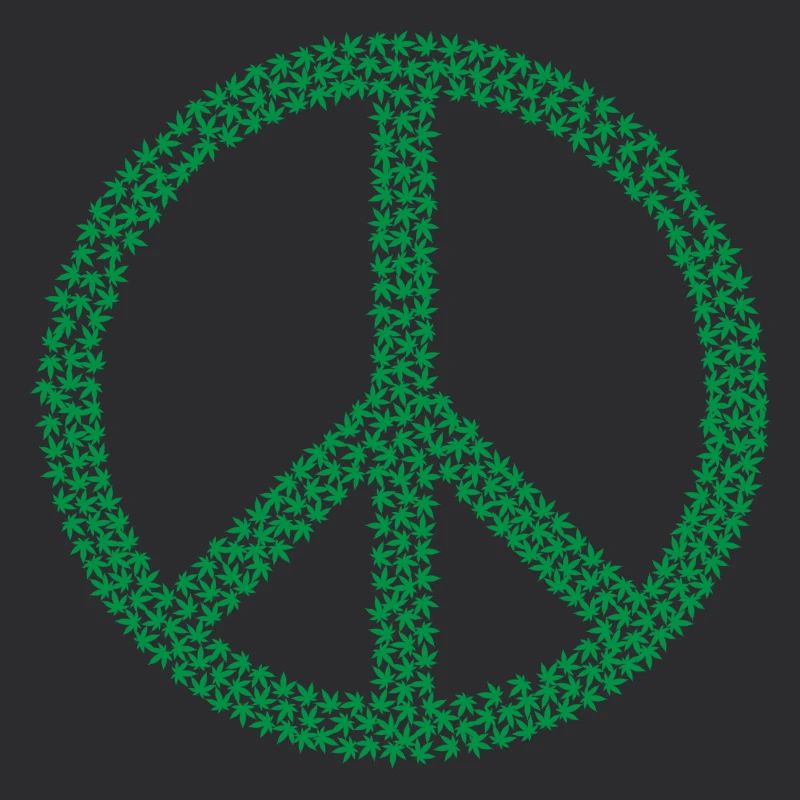 Peace Zeichen Hanfblätter Geschenk Geschenkidee